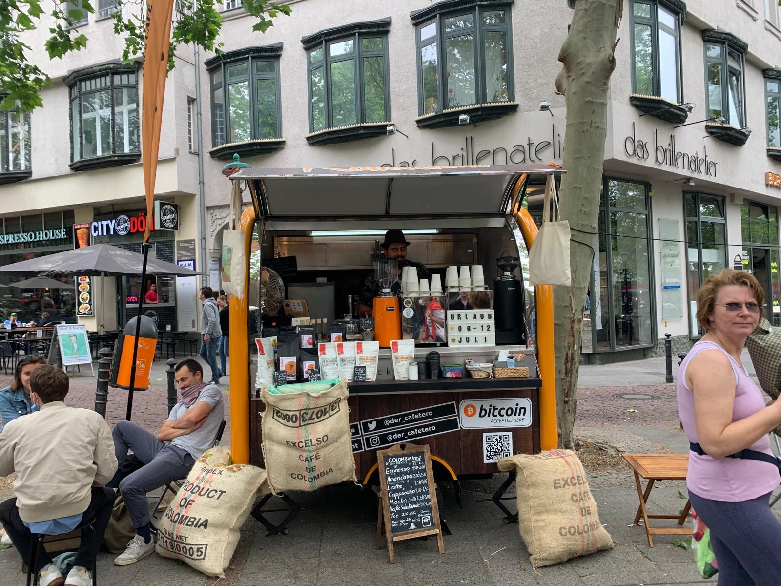 Volker at the Dicharachero coffee truck, Berlin
